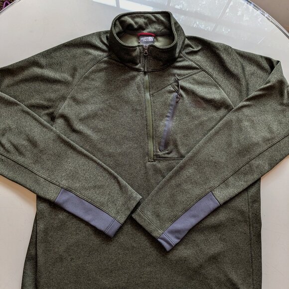 The North Face Other - The North Face Men’s Dark Green Fleece Lined Half-Zip Pullover Large